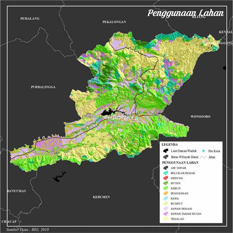 Peta Kabupaten Banjarnegara Provinsi Jawa Tengah Uspace Id