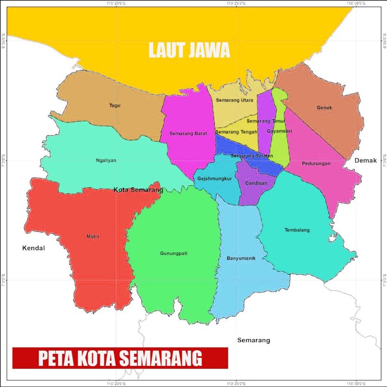 Peta Kota Semarang Lengkap Kecamatan Uspace Id