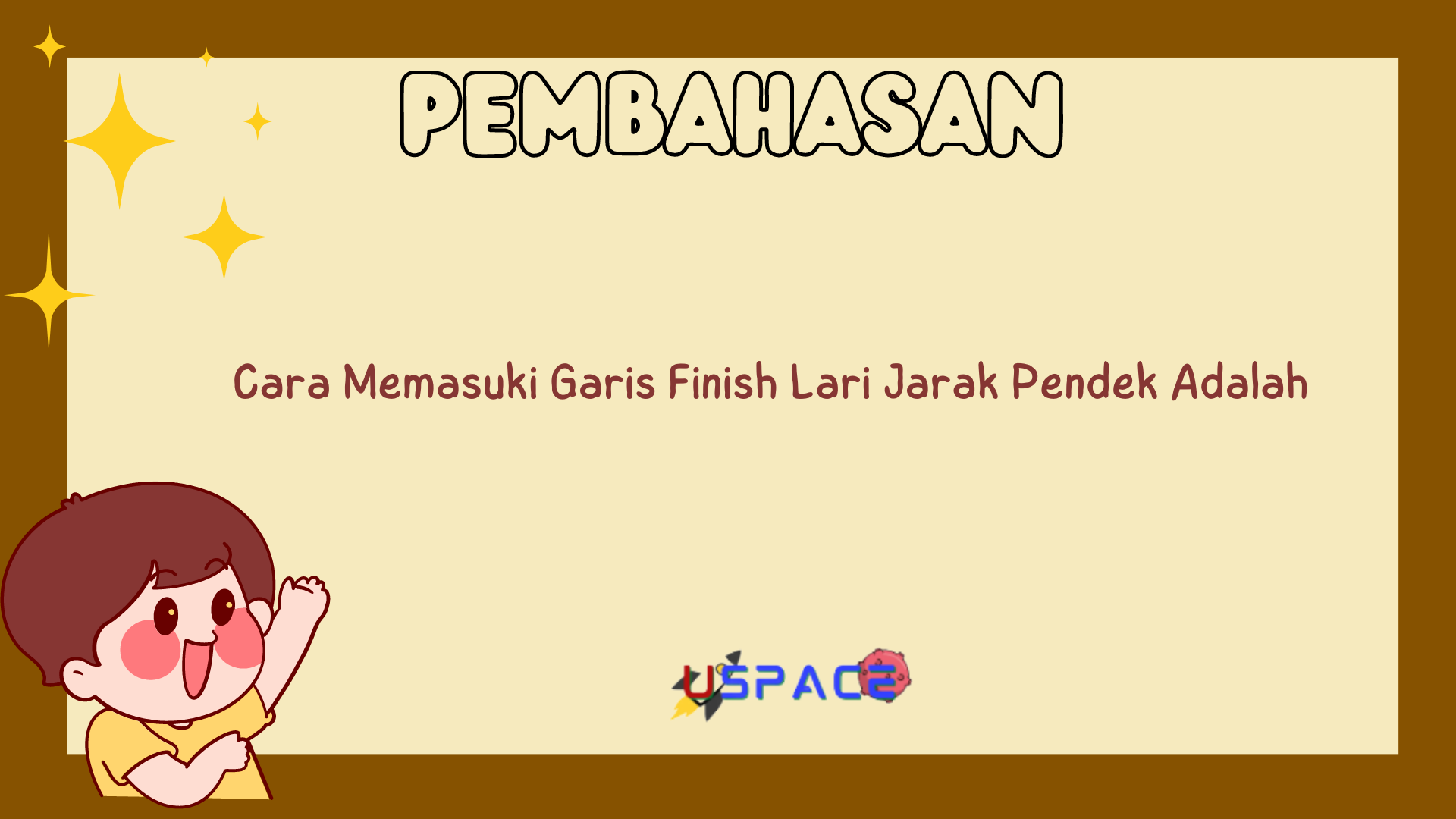 Cara Memasuki Garis Finish Lari Jarak Pendek Adalah