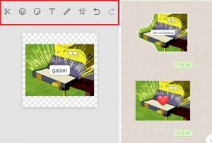 Cara membuat stiker WA tanpa aplikasi melalui kolom chat WhatsApp
