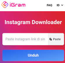 Download video Instagram dengan iGram