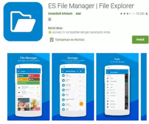 Lewat ES File Explorer