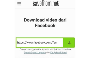 Cara Download Video Facebook Tanpa Aplikasi Lewat Savefrom