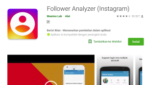 Menggunakan Aplikasi Follower Analyzer for Instagram