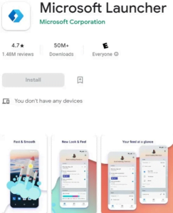 Menyembunyikan aplikasi dengan Microsoft Launcher