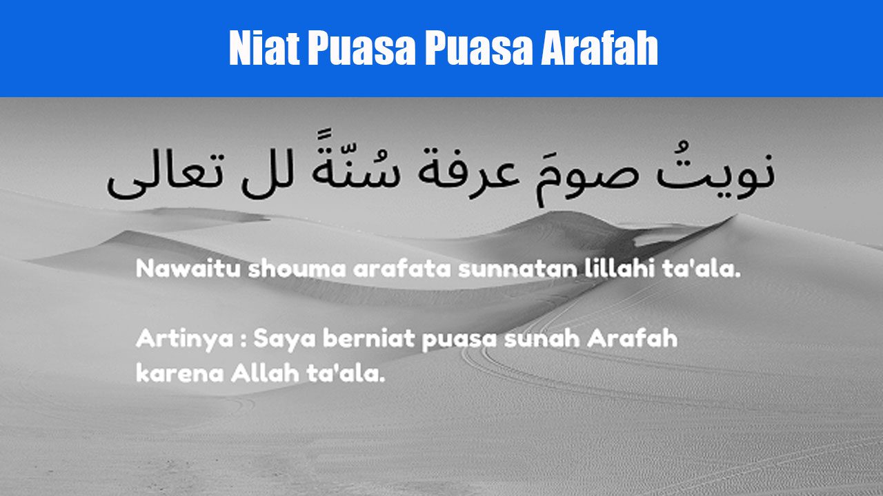 niat Puasa Arafah