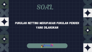 Pukulan Netting Merupakan Pukulan Pendek yang Dilakukan