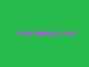 1 kodi berapa buah 14674