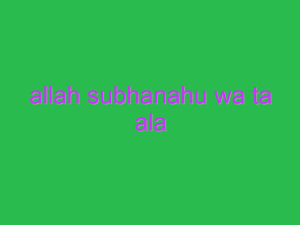 allah subhanahu wa ta ala 14648