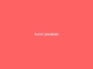 kunci jawaban 5922