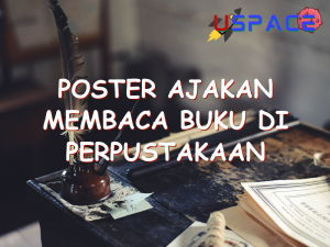 poster ajakan membaca buku di perpustakaan 29256