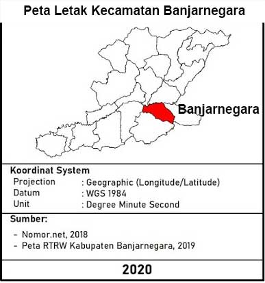 Peta Letak Kecamatan Banjarnegara