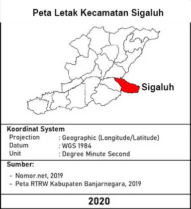 Peta lokasi Kecamatan Sigaluh