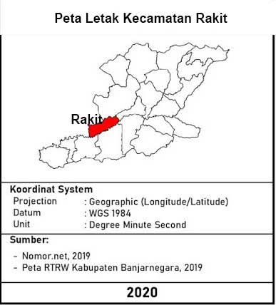 peta lokasi Kecamatan Rakit Banjarnegara