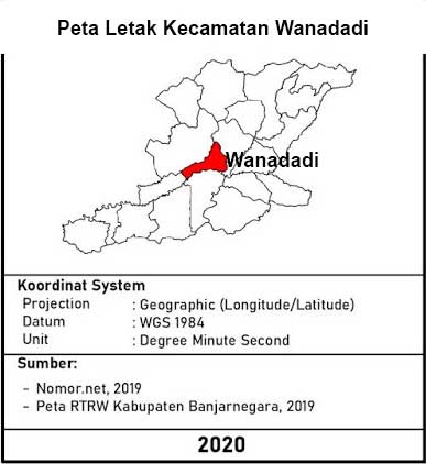 peta lokasi Kecamatan Wanadadi