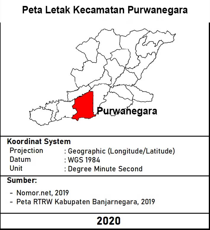 Peta Letak Kecamatan Purwanegara