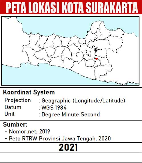 Peta lokasi Kota Surakarta